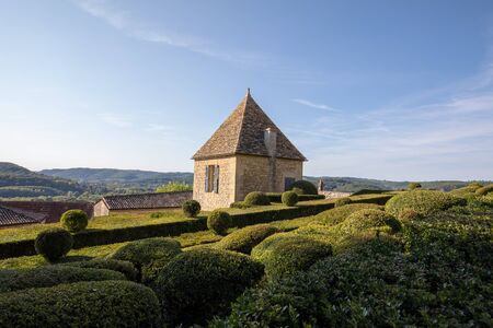 Dordogne, France - September 3, 2018:  Topiary in the gardens of the Jardins de Marqueyssac in the Dordogne region of Franceのeditorial素材