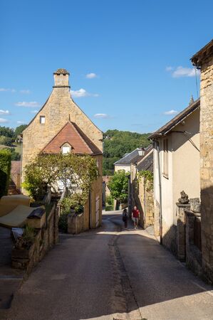 Carlux, France - September 7, 2018: The Village of Carlux in Dordogne valley, Aquitaine,  Franceのeditorial素材