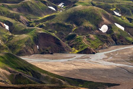 Volcanic mountains of Landmannalaugar in Fjallabak Nature Reserve. Iceland