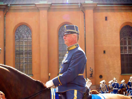 Stockholm, Sweden - September 14, 2006: Changing of the guard ceremony with the participation of the...