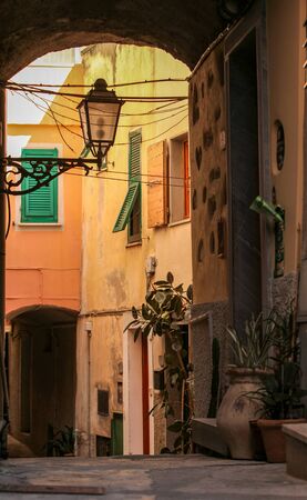 Riomaggiore - one of the cities of Cinque Terre in Italyの写真素材