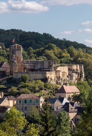 The Village of Carlux in Dordogne valley, Aquitaine,  Franceの写真素材