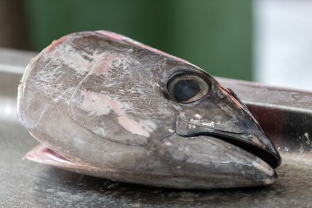 Fish on market, black scabbard (espada) in fish market