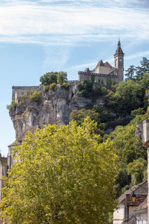 Pilgrimage town of Rocamadour, Episcopal city and sanctuary of the Blessed Virgin Mary, Lot, Midi-Pyrenees, Franceのeditorial素材