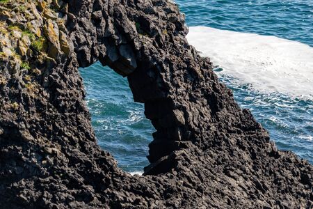 The cliffs between Arnarstapi and Hellnar in Snaefellsnes, west Icelandの写真素材