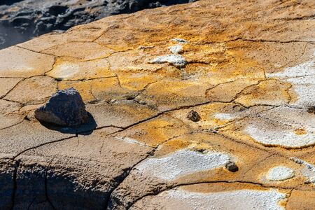 Geothermal region of Hverir in Iceland near Myvatn Lake, Icelandの写真素材