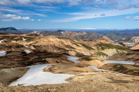 Volcanic mountains of Landmannalaugar in Fjallabak Nature Reserve. Icelandの写真素材