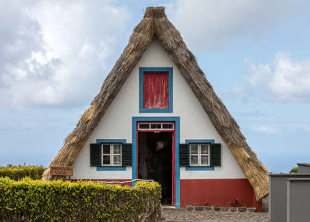Santana, Madeira, Portugal - April 20, 2018: : Traditional rural house in Santana on Madeira island, Portugalのeditorial素材