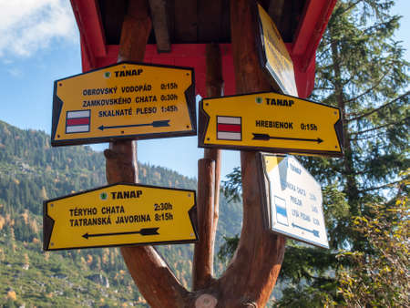 Vysoke Tatry, Slovakia - October 10, 2018: Great Cold Valley in Vysoke Tatry (High Tatras),...