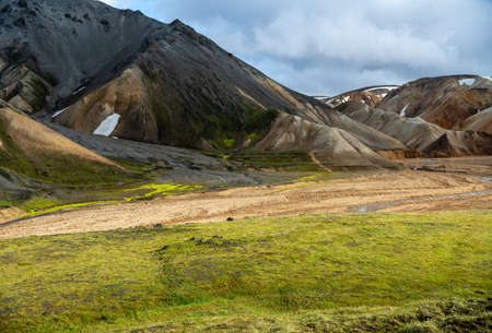 Volcanic mountains of Landmannalaugar in Fjallabak Nature Reserve. icelandの写真素材