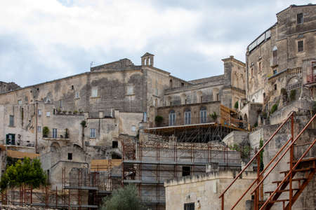 Matera, Italy - Sept 15, 2019: Bond apartment from the movie No Time to Die in Sassi, Matera, Italy....