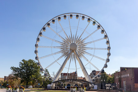 Gdansk, Poland - Sept 9, 2020: Ferris wheel on the Granary Island in Gdansk, Polandのeditorial素材