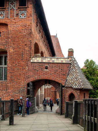 Malbork, Poland - Sept 8, 2020: Malbork Castle, formerly Marienburg Castle, the seat of the Grand Master of the Teutonic Knights, Malbork, Polandのeditorial素材