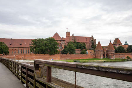 Malbork, Poland - Sept 8, 2020: Malbork Castle, formerly Marienburg Castle, the seat of the Grand...