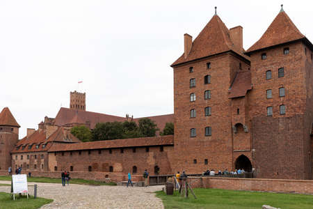 Malbork, Poland - Sept 8, 2020: Malbork Castle, formerly Marienburg Castle, the seat of the Grand Master of the Teutonic Knights, Malbork, Polandのeditorial素材