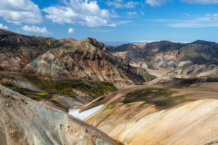 Volcanic mountains of Landmannalaugar in Fjallabak Nature Reserve. Icelandの写真素材