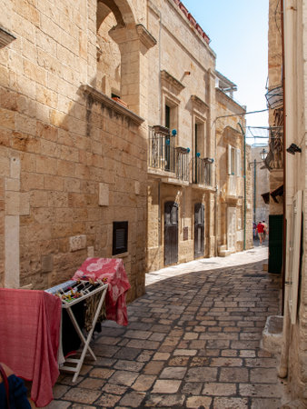 Polignano a Mare, Italy - September 17, 2019: The charming and romantic historic old town of Polignano a Mare, Apulia, southern Italyのeditorial素材