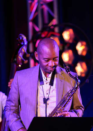 Cracow, Poland - July 11, 2021: Branford Marsalis Quartet live at 26rd edition of the Summer Jazz Festival in Krakowのeditorial素材