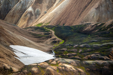 Volcanic mountains of Landmannalaugar in Fjallabak Nature Reserve. Icelandの写真素材