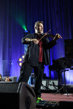 Cracow, Poland - July 10, 2021: Nigel Kennedy live at 26rd edition of the Summer Jazz Festival in Krakowのeditorial素材