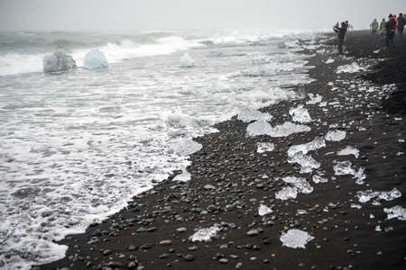 Jokulsarlon, Iceland - July 22, 2017: Jokulsarlon ice beach, Icelandのeditorial素材