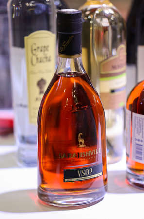 Cracow, Poland - November 3, 2021: International Wine Trade Fair ENOEXPO in Cracow. Producers of wine from all around the world meet the importers distributors and representatives.のeditorial素材