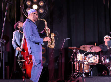Cracow, Poland - July 08, 2022: Kenny Garrett Quintet performing live on the Kijow Center stage at Summer Jazz Festival in Cracow, Polandのeditorial素材