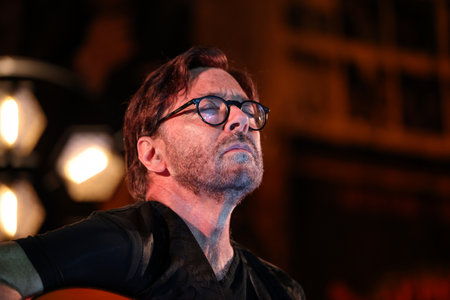 Cracow, Poland - June 25, 2022: Al Di Meola Acoustic Trio performing live on the Kijow Center stage at Summer Jazz Festival in Cracow, Polandのeditorial素材