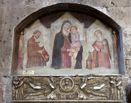 Massa Marittima, Italy - Sept 11, 2022: Interior of cathedral of Saint Cerbonius in Massa Marittima. Italyのeditorial素材