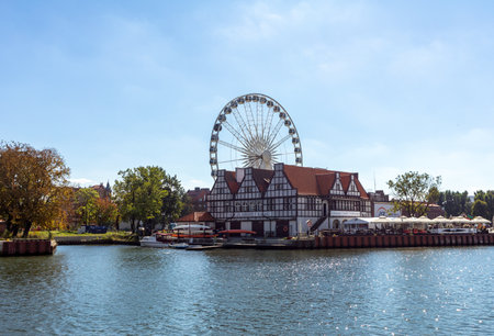 Gdansk, Poland - Sept 9, 2020: Ferris wheel on the Granary Island in Gdansk, Polandのeditorial素材