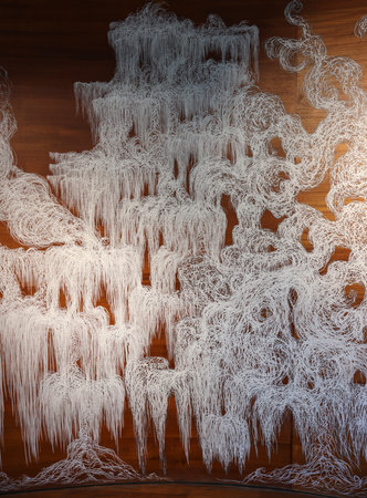 Venice, Italy - September 6, 2022: South Korean pavilion in Giardini at the 59th Venice Art Biennale in Venice.のeditorial素材