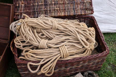 coils of ropes made in the traditional way from natural materials