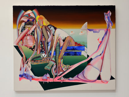 Venice, Italy - September 6, 2022: 59th Venice Art Biennale in Venice. Gone on Too Long by the American artist Christina Quarlesのeditorial素材