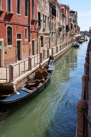Venice, Italy - September 5, 2022: Peaceful and charming district of Dorsoduro in Venice. Italyのeditorial素材