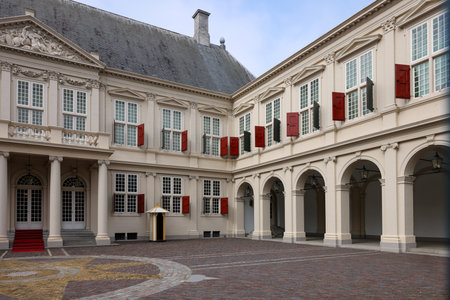 The Hague, Netherlands - April 17, 2023: Paleis Noordeinde, Noordeinde Royal Palace in the Hague is one of the three official palaces of the Dutch royal familyのeditorial素材