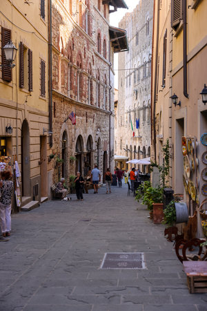 Massa Marittima, Italy - Sept 11, 2022: The old town of Massa Marittima, also known as the Citta Slow, in Tuscany, Italyのeditorial素材
