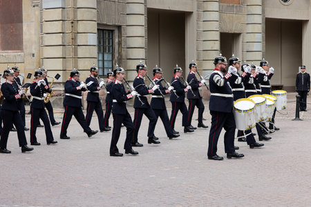 Stockholm, Sweden - June 26, 2023: Changing of the Guard ceremony at the Royal Palace in Stockholm, Swedenのeditorial素材