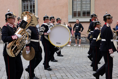 Stockholm, Sweden - June 26, 2023: Changing of the Guard ceremony at the Royal Palace in Stockholm, Swedenのeditorial素材