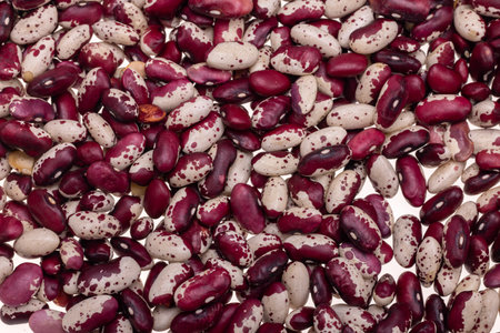 raw red with white speckled kidney beans