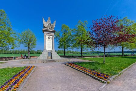Memorial stone in Torgauの写真素材