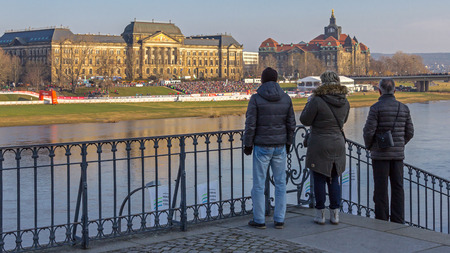 On the Elbe in Dresdenのeditorial素材