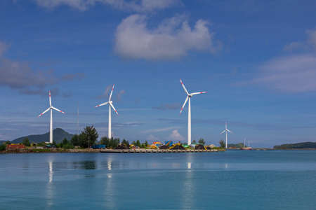 Wind turbines in the Seychelles