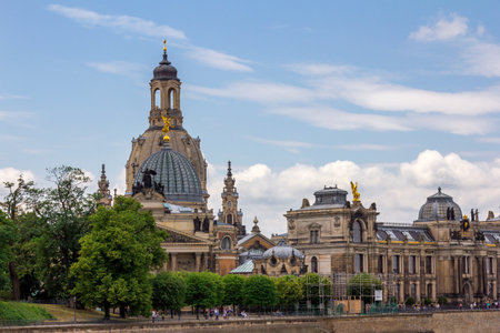 Dresden, view of the center and the Frauenkircheのeditorial素材