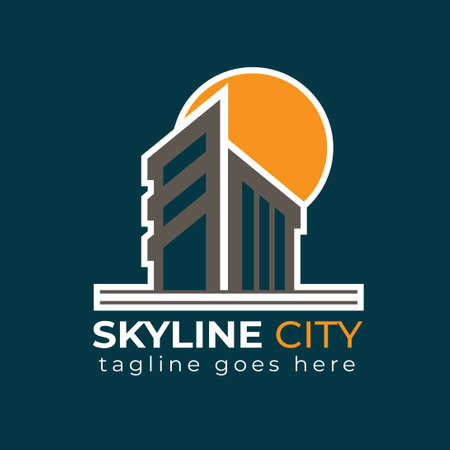 Skyline City Building  Real estate  Designのイラスト素材
