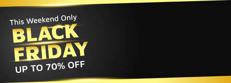 Black Friday banner design template discountのイラスト素材