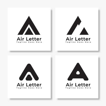 Letter A  design inspiration with Monogram Color and simple conceptのイラスト素材