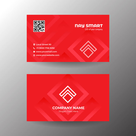 Red Business Card Templateのイラスト素材