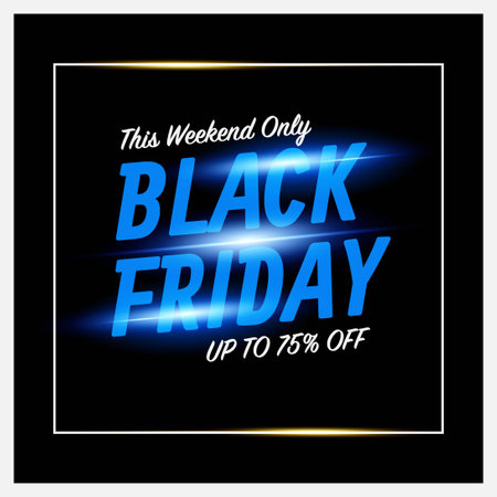 Black Friday banner design template discountのイラスト素材