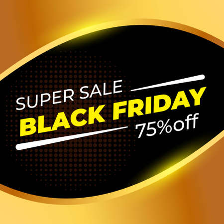 Black Friday banner design template discountのイラスト素材