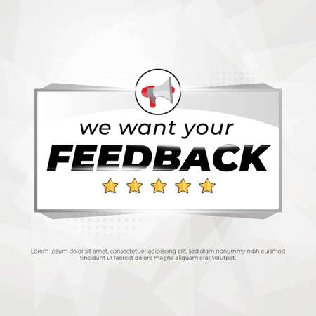 We Want Your Feedback symbol, survey or feedback signのイラスト素材